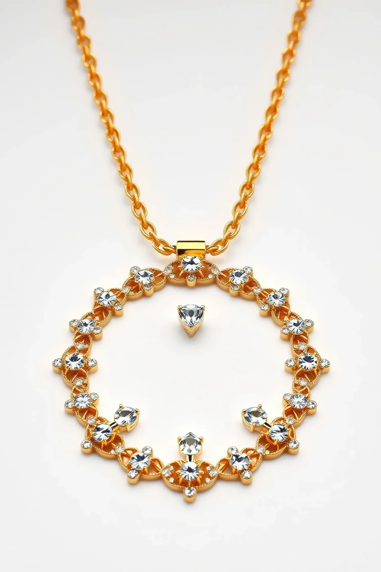 14K Fancy Necklace 18 In.