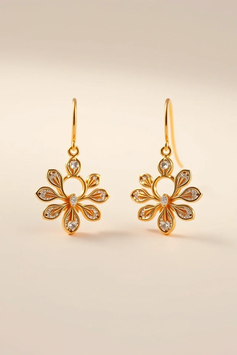 14K Fancy Stampato Earrings