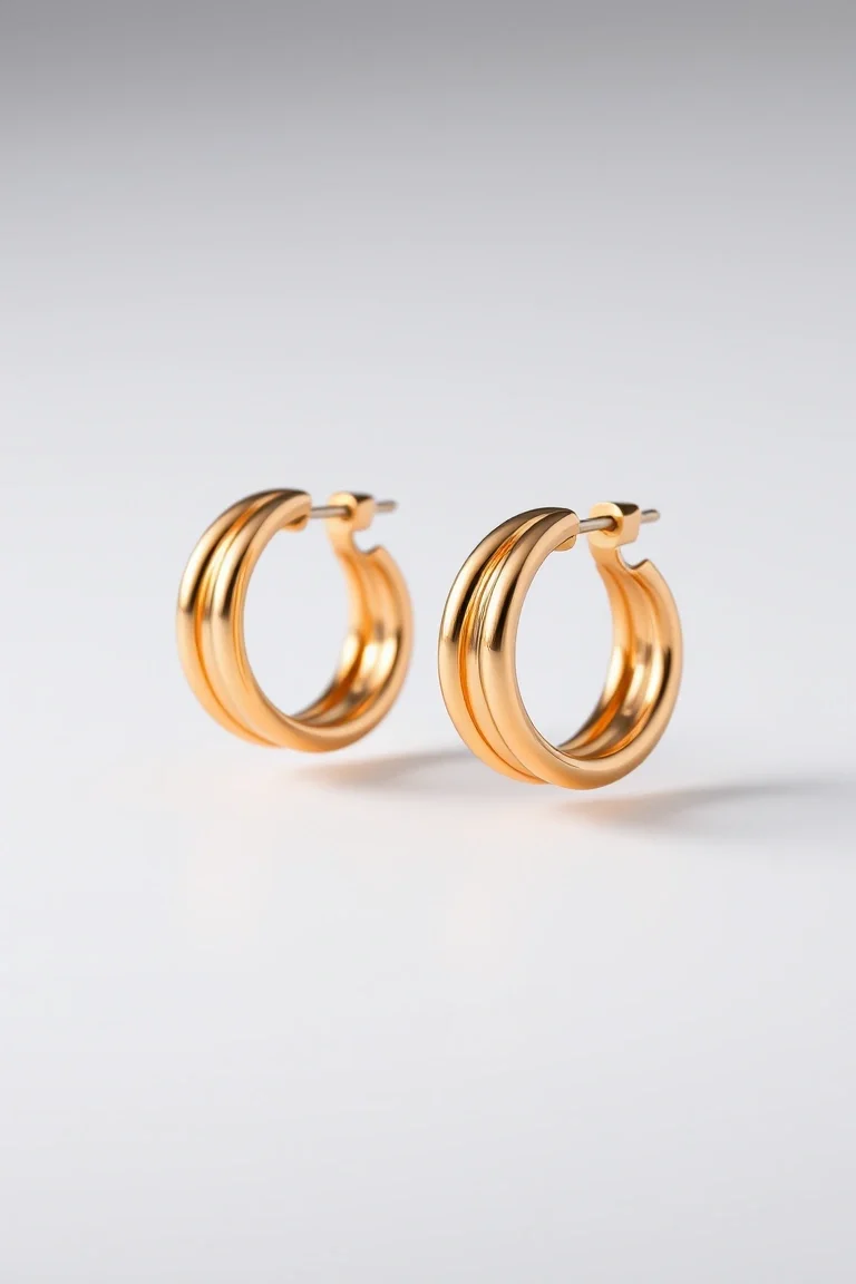 14K Fancy Tube Earrings