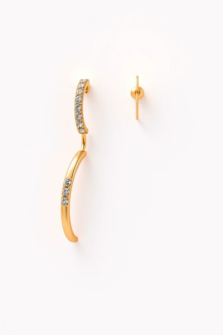 14K Fancy Tube Earrings