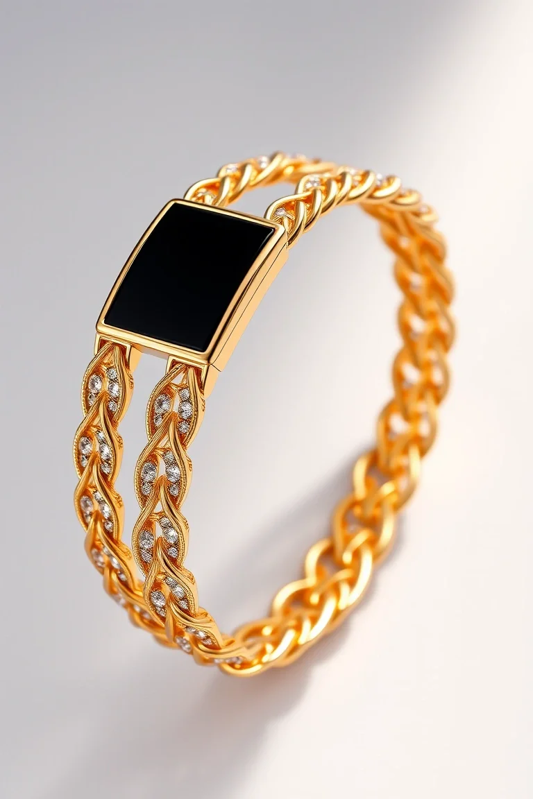 14K Figaro Id Bracelet 8 In.