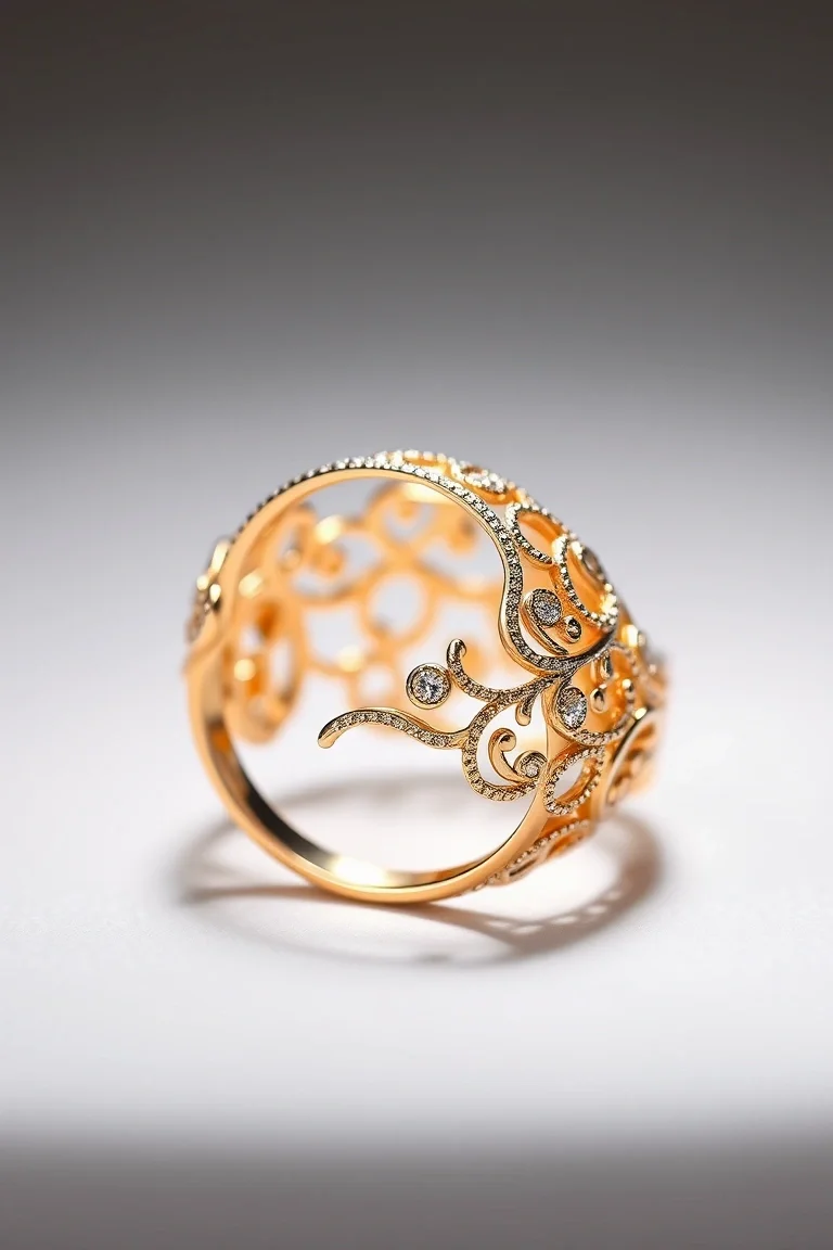 14K Filigree Ring