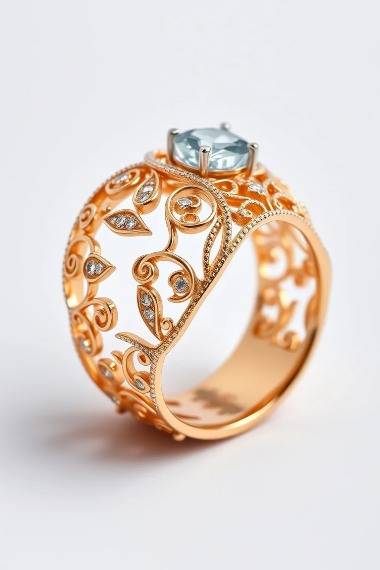 14K Filigree Ring