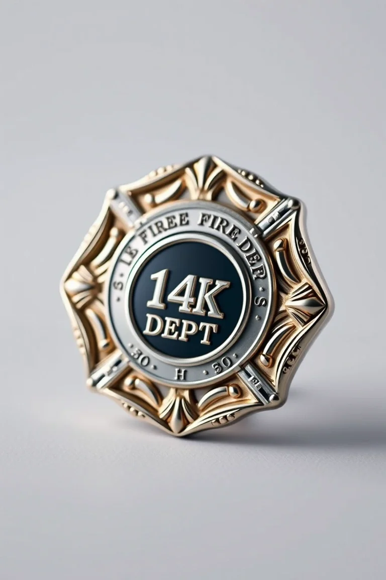 14K Fire Dept. Badge