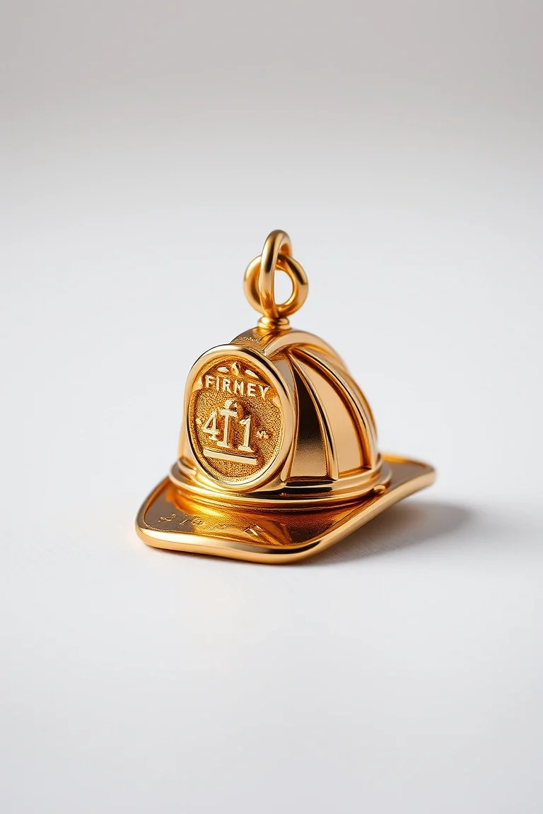 14K Firemans Hat Charm