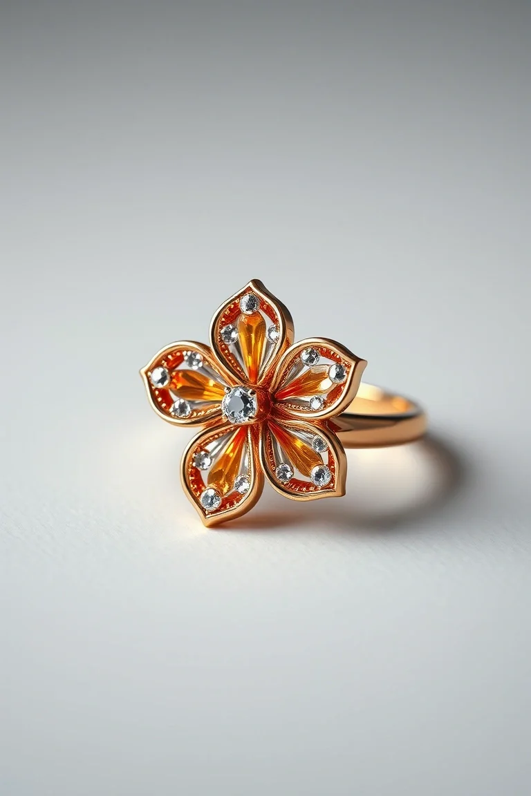 14K Flower Ring