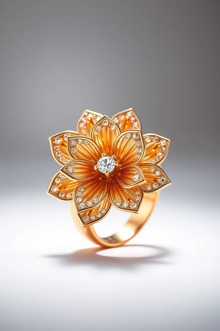 14K Flower Ring