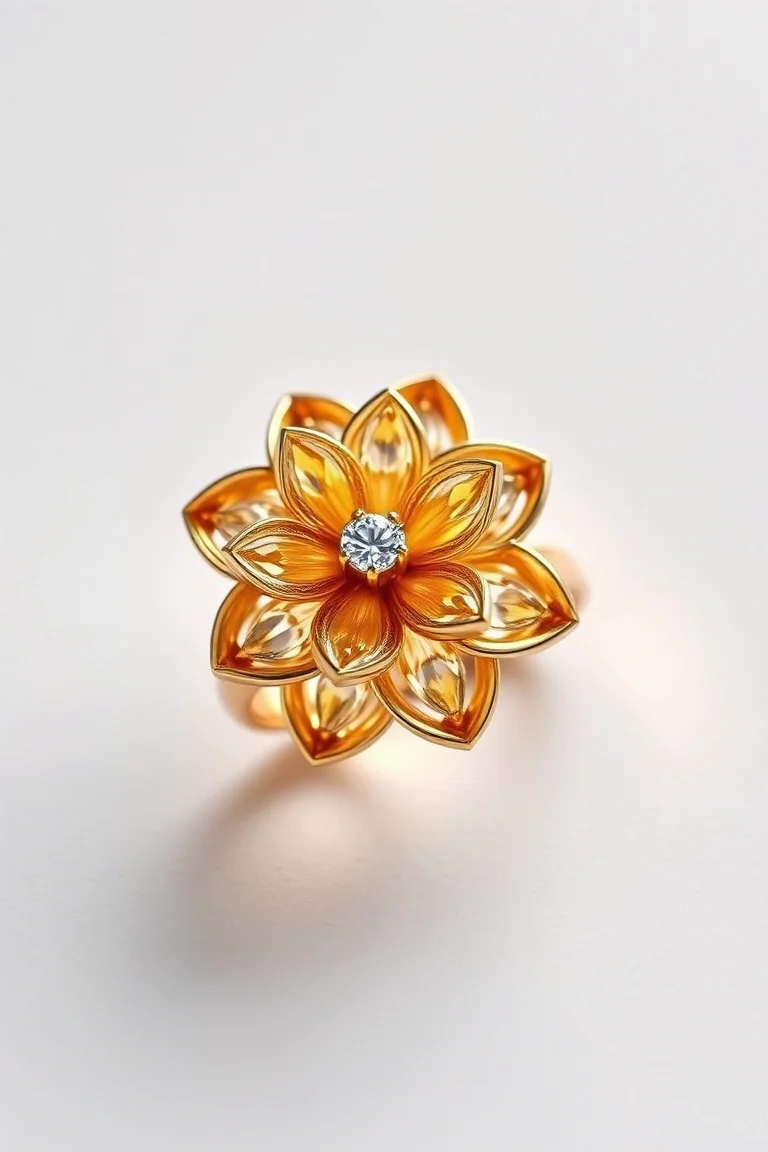14K Flower Ring