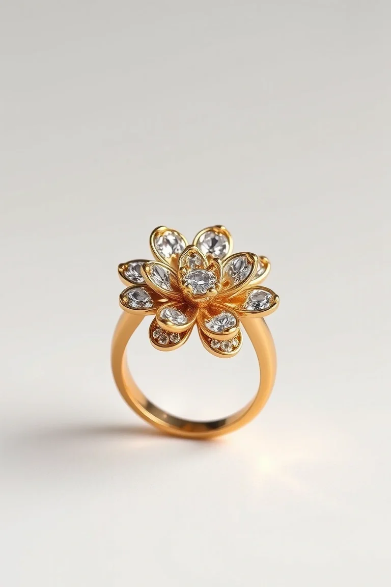 14K Flower Ring