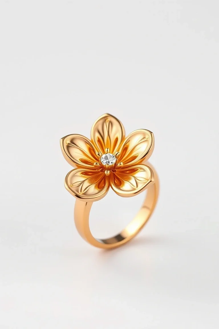 14K Flower Ring