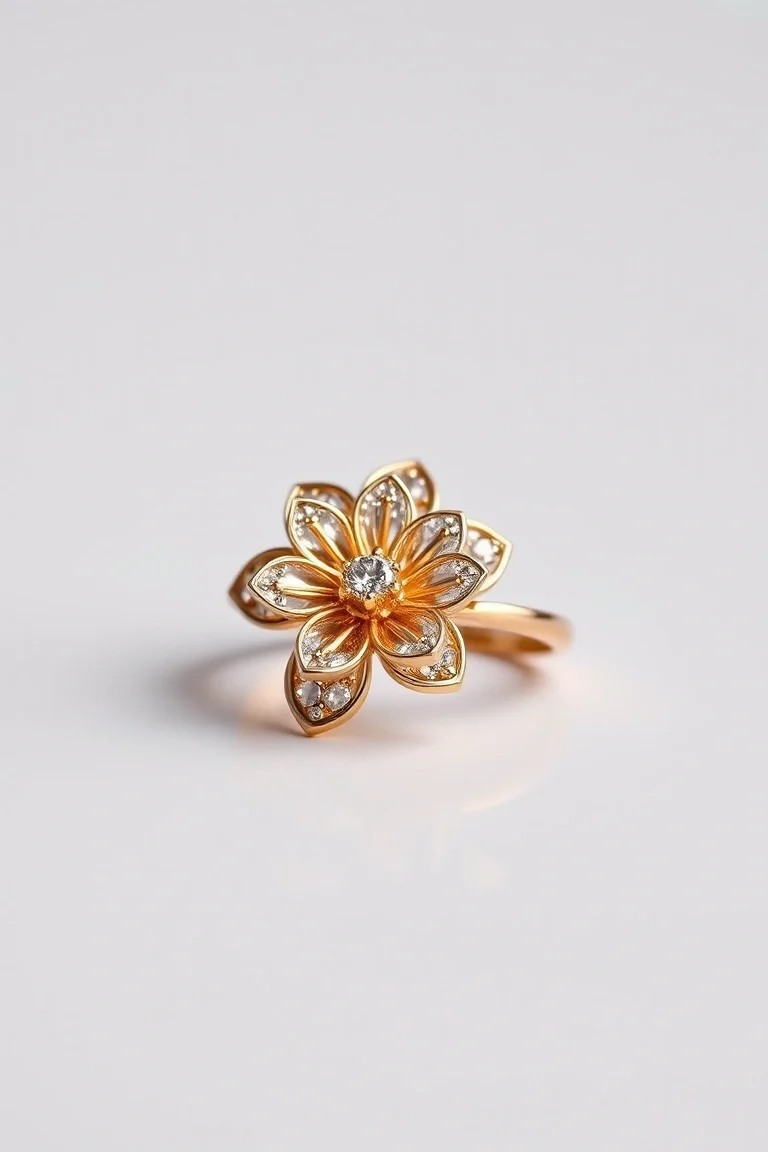 14K Flower Ring