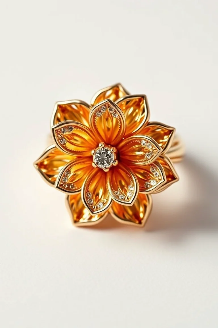 14K Flower Ring