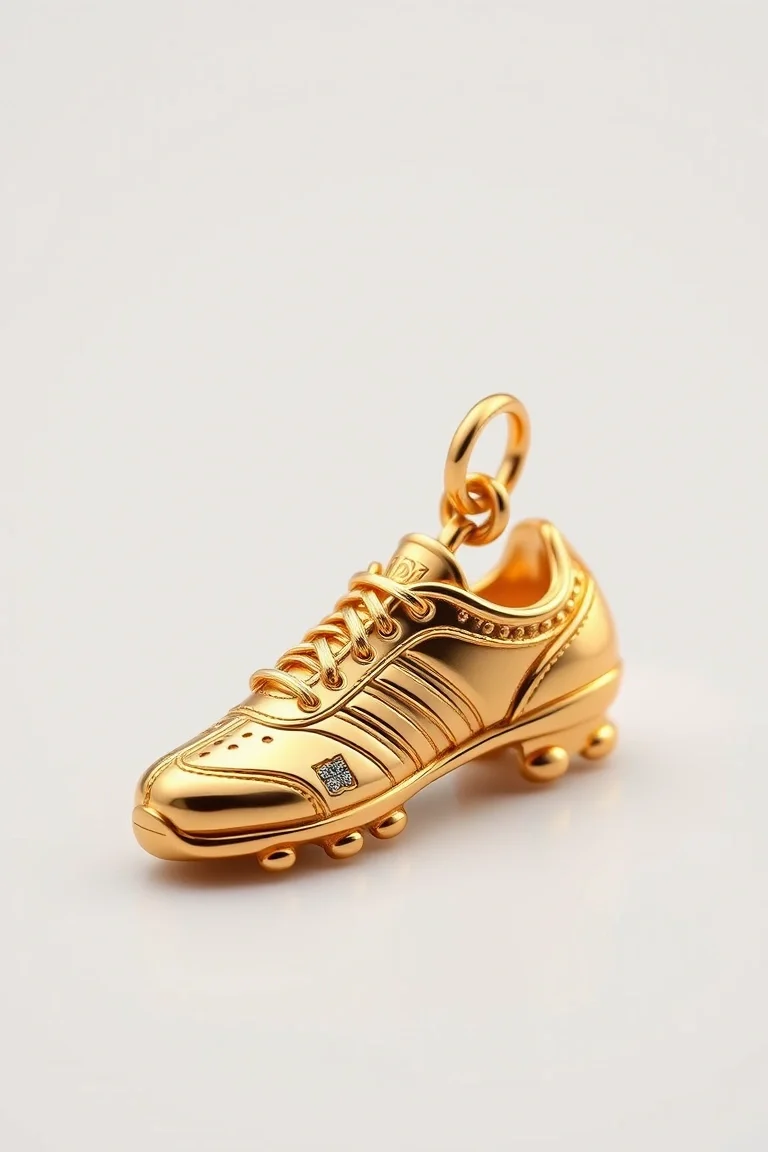 14K Football Shoe Charm