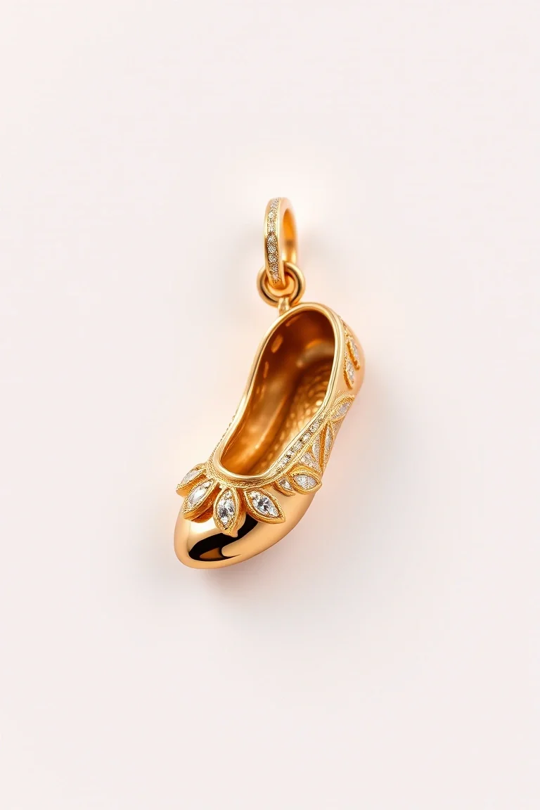 14K French Slipper Charm