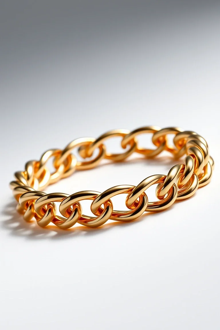 14K G-lock Link Bracelets 8 In.