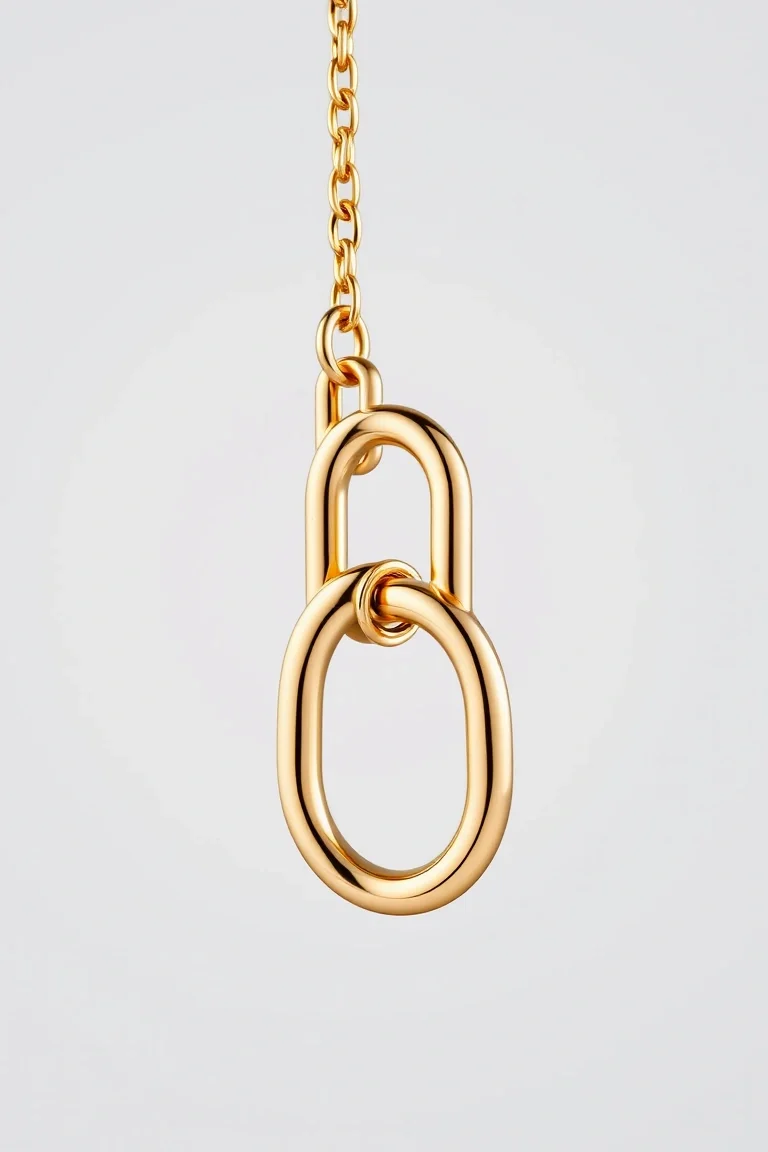 14K G-lock Polished Link 8 In.