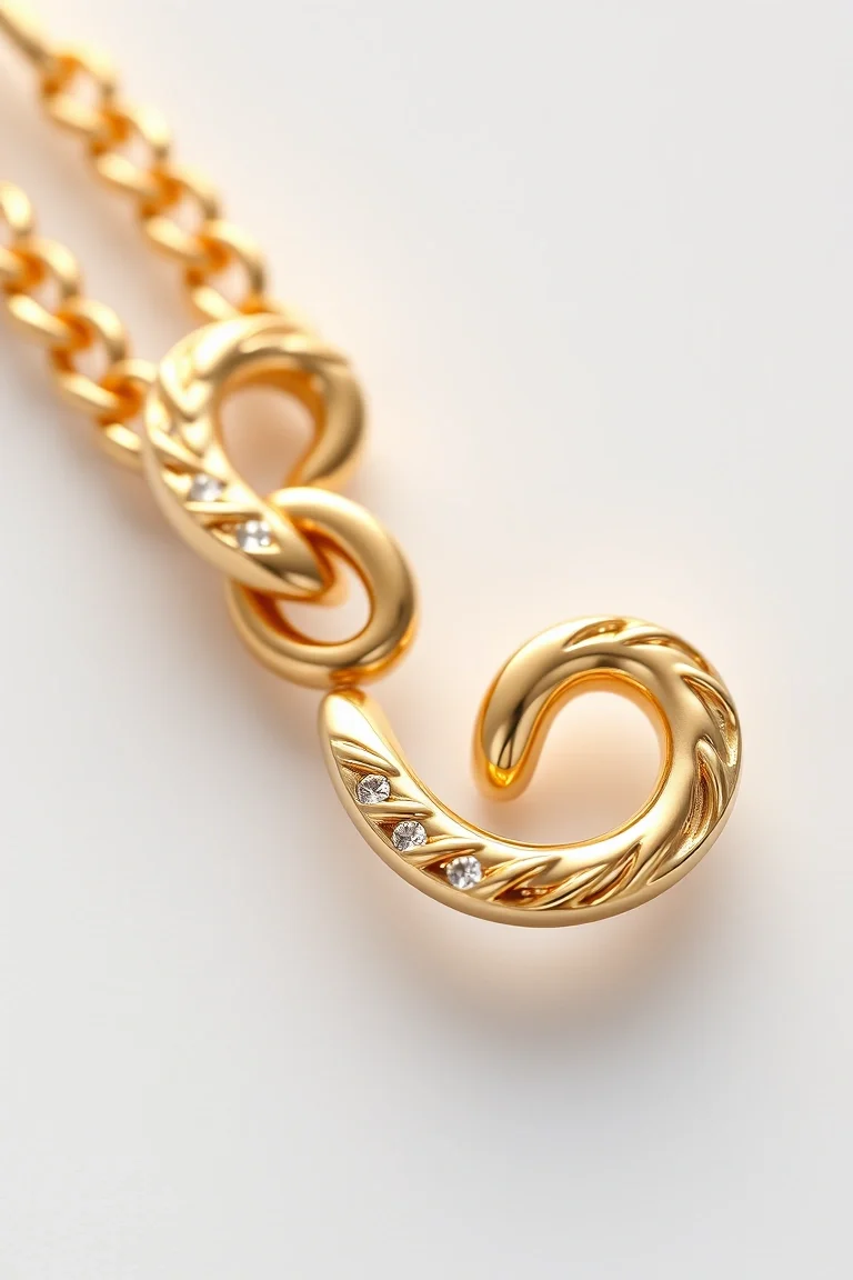 14K G-lock Polished Link 8 In.