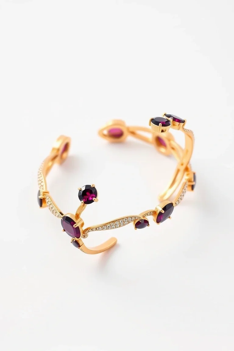 14K GARNET BRACELET