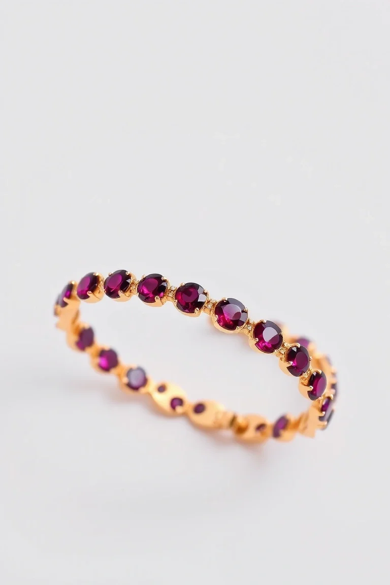 14K GARNET BRACELET