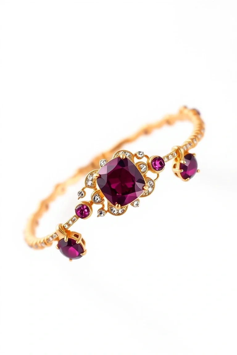 14K GARNET BRACELET