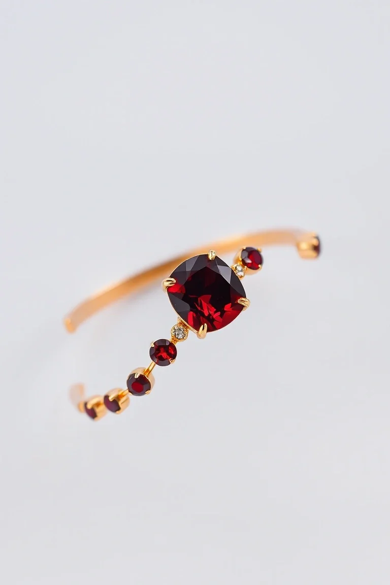 14K Garnet Bracelet