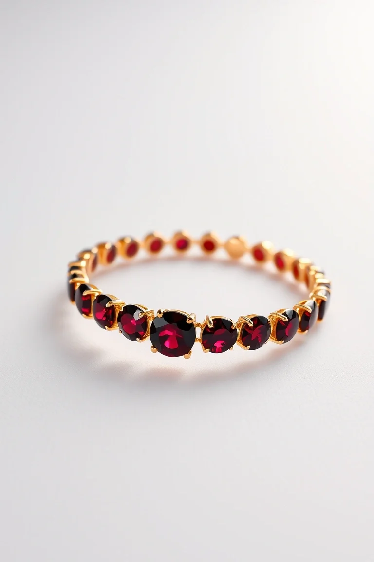14K Garnet Bracelet