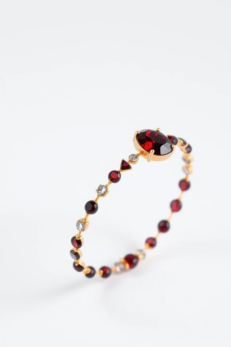 14K Garnet Bracelet