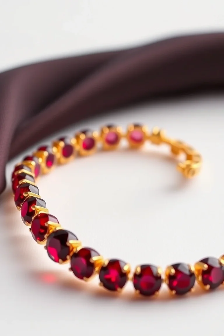 14K Garnet Bracelet