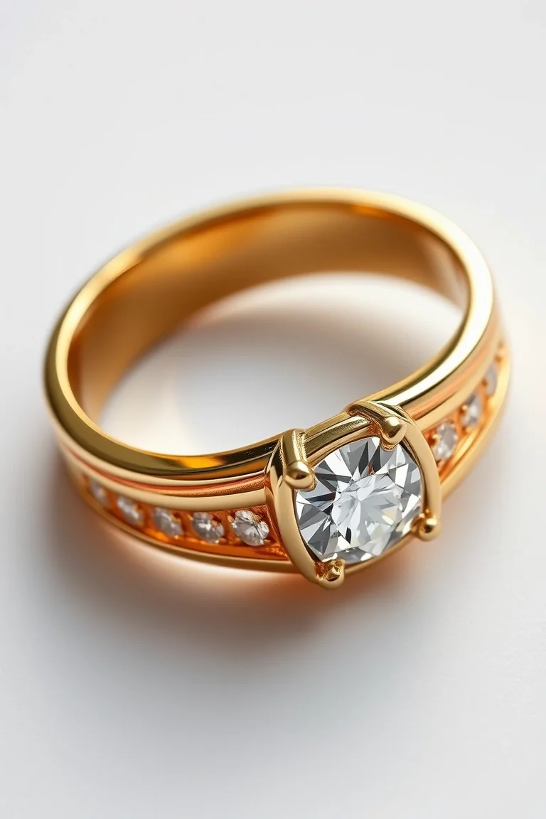 14K Gents Diamond Ring AA Quality