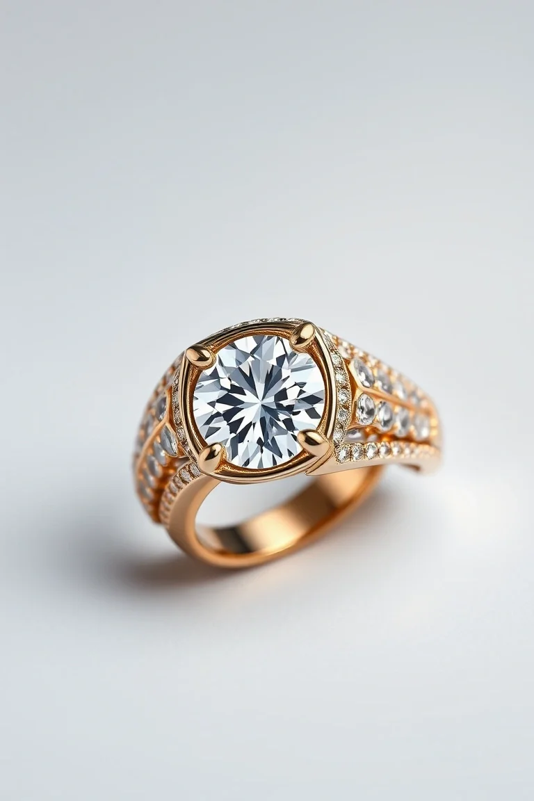 14K Gents Diamond Ring AAA Quality