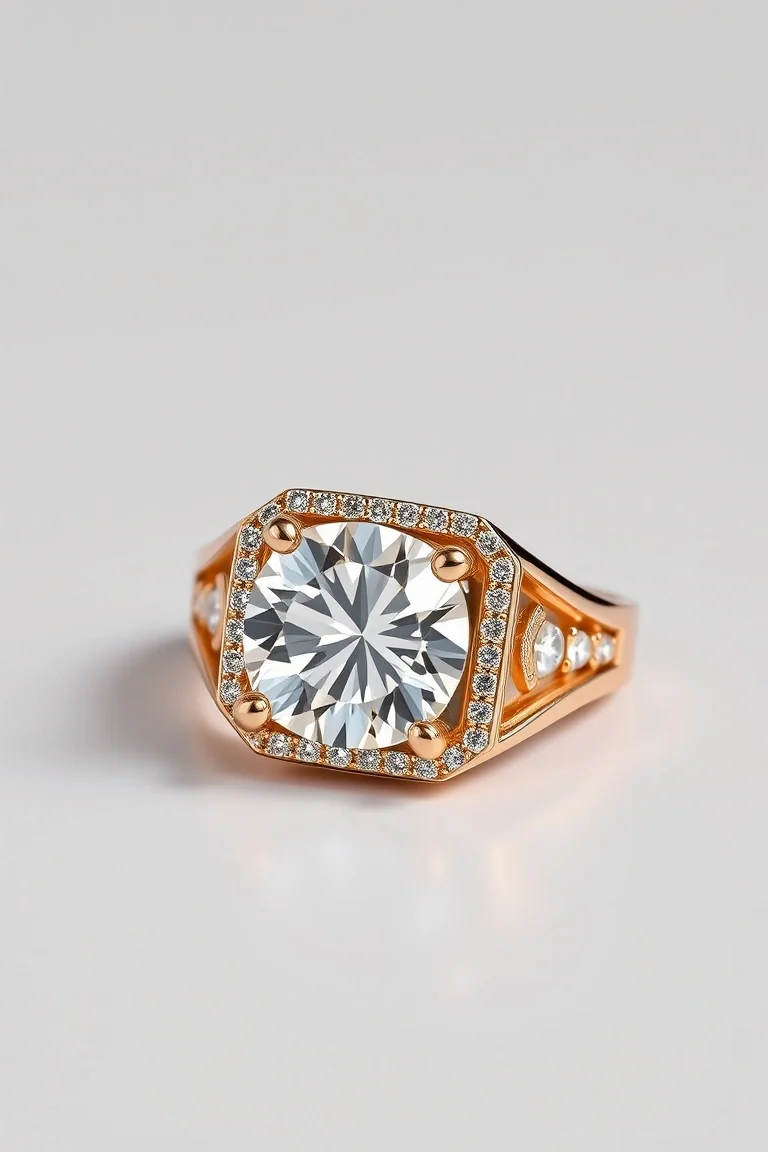 14K Gents Diamond Ring AAA Quality