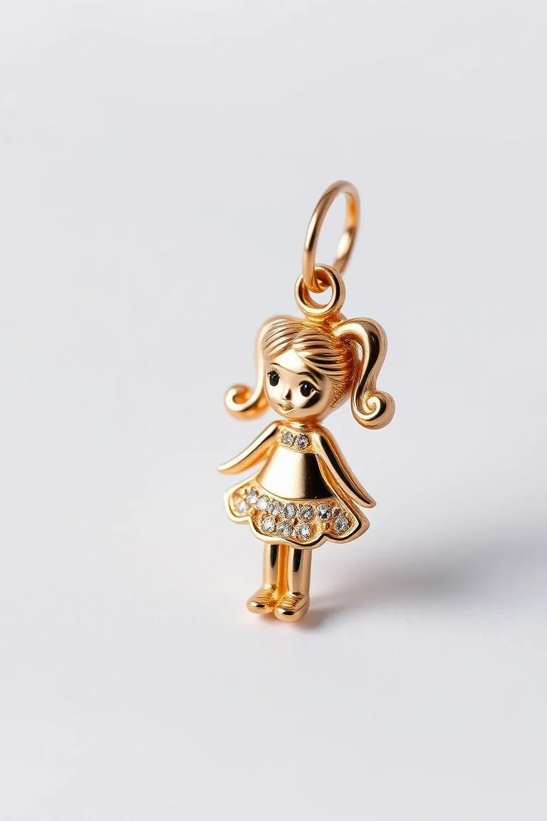 14K Girl Charm