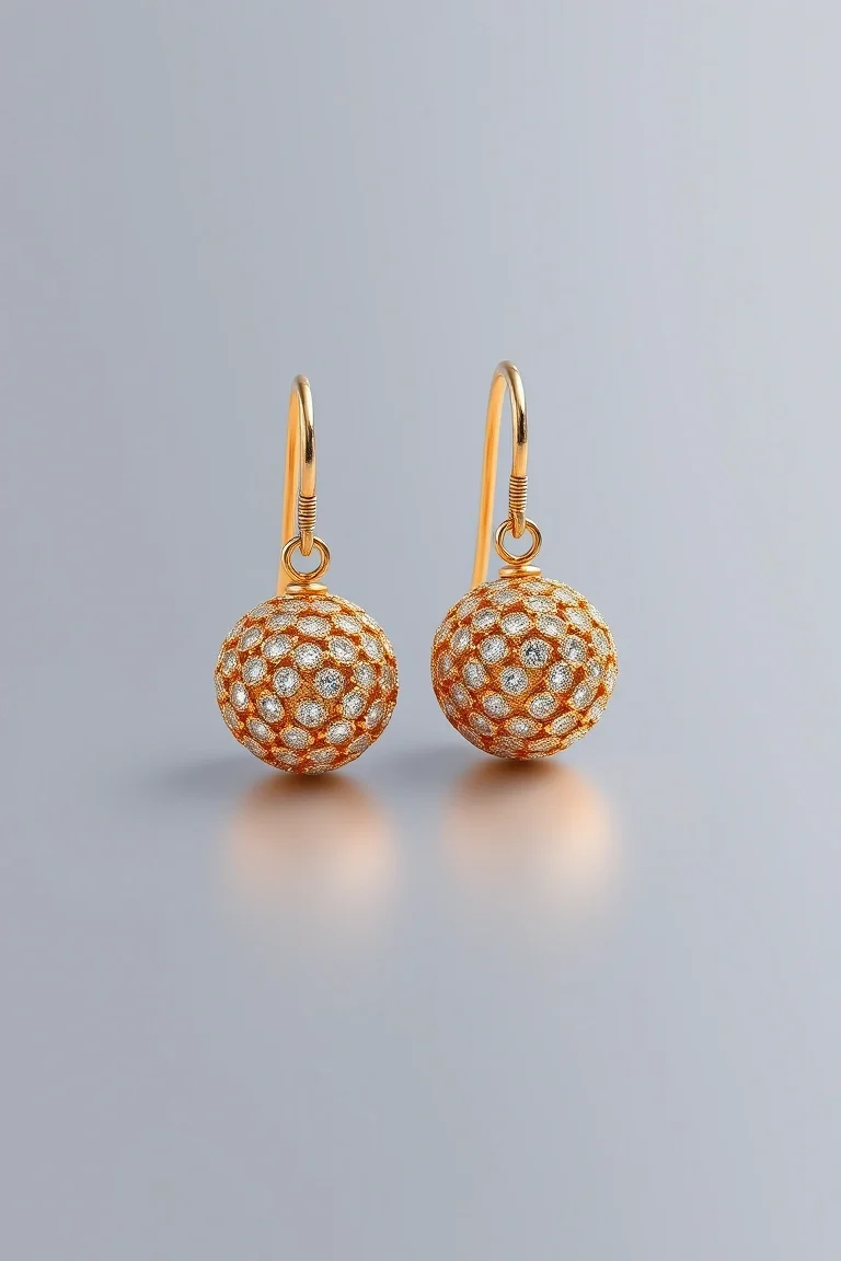 14K Gold Ball Earrings