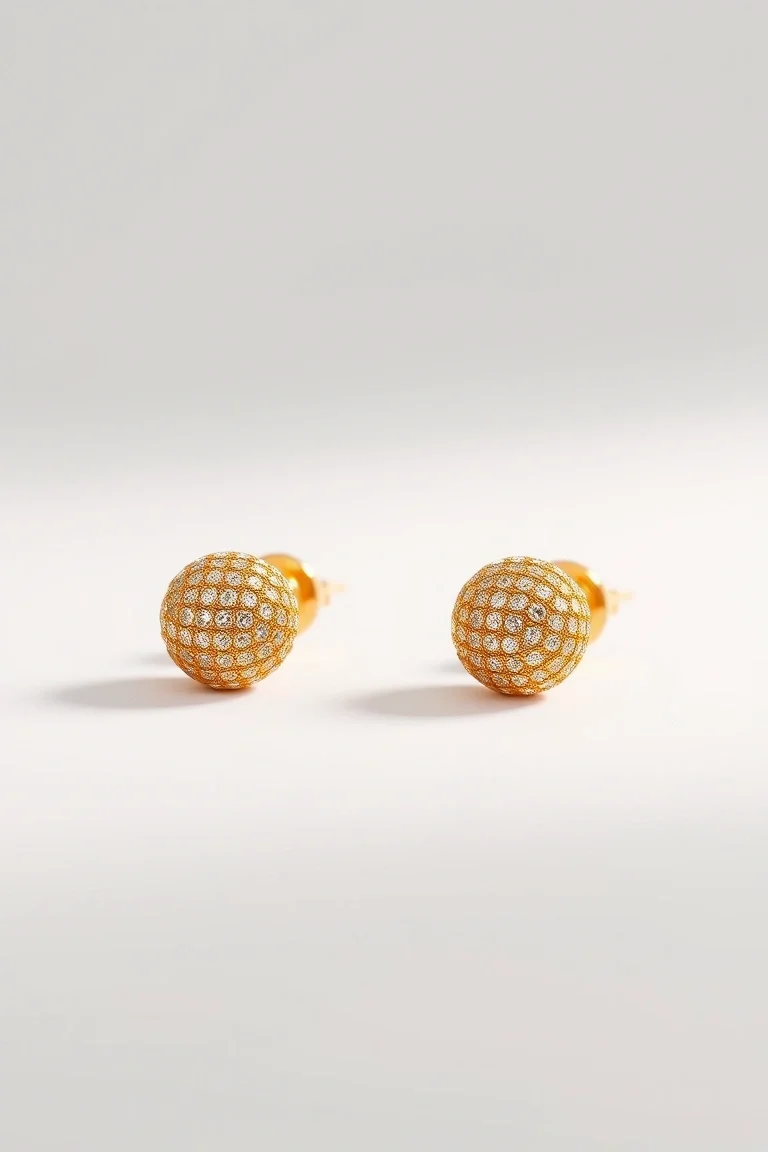 14K Gold Ball Earrings