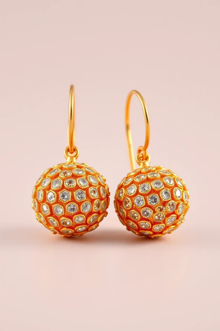 14k Gold Ball Earrings