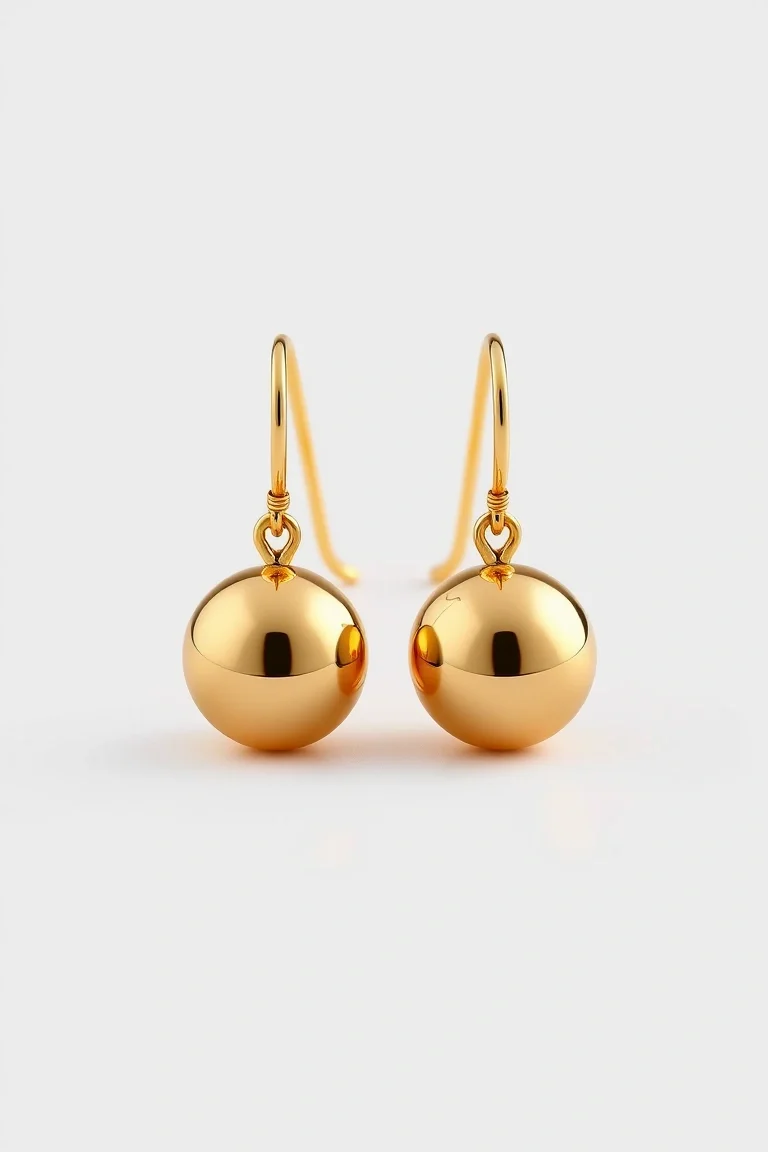 14K Gold Ball Earrings