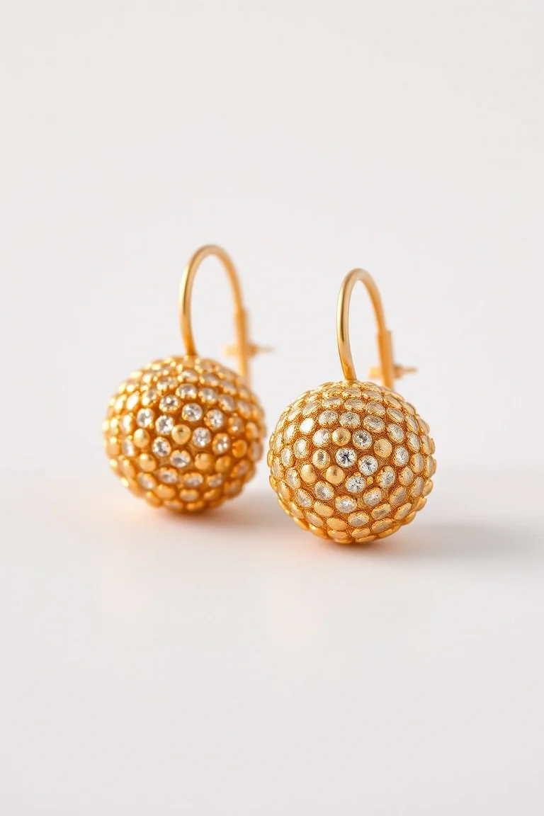 14k Gold Ball Earrings