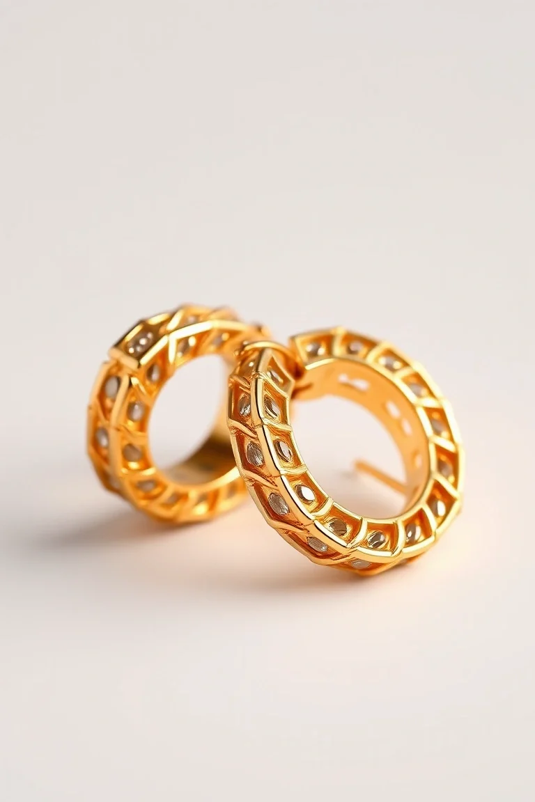 14K Gold Hinged Earrings