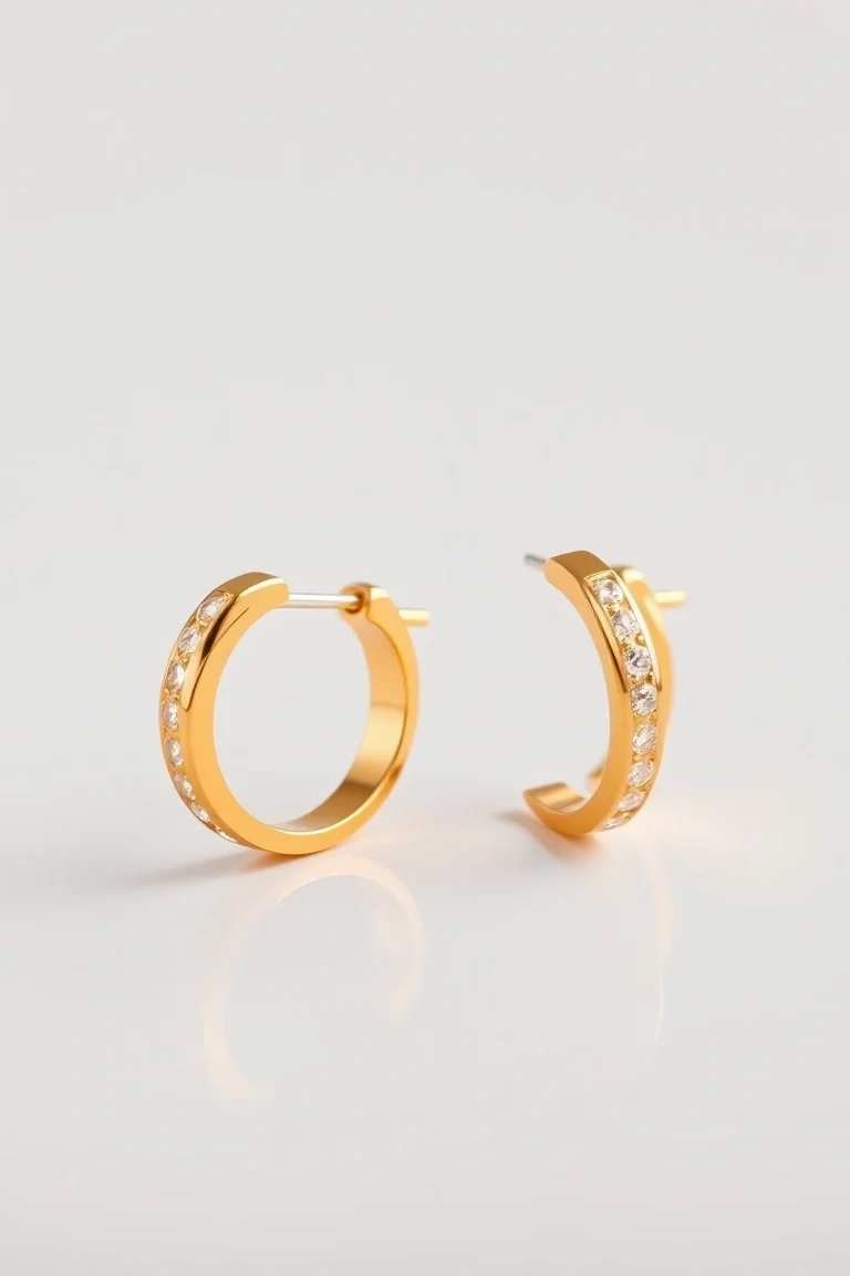 14K Gold Hinged Earrings