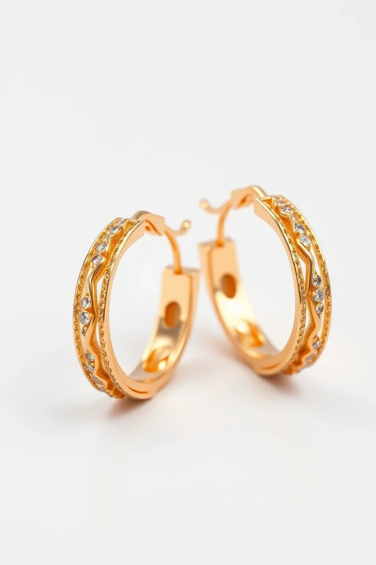 14K Gold Hinged Earrings