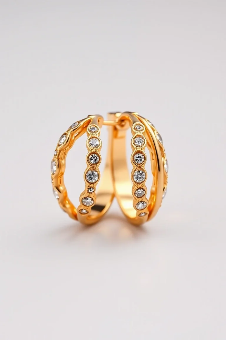 14K Gold Hinged Earrings