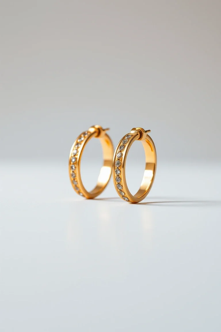 14K Gold Hinged Earrings