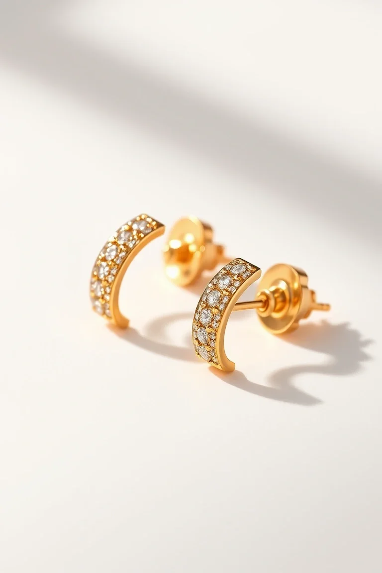 14K Gold Hinged Earrings