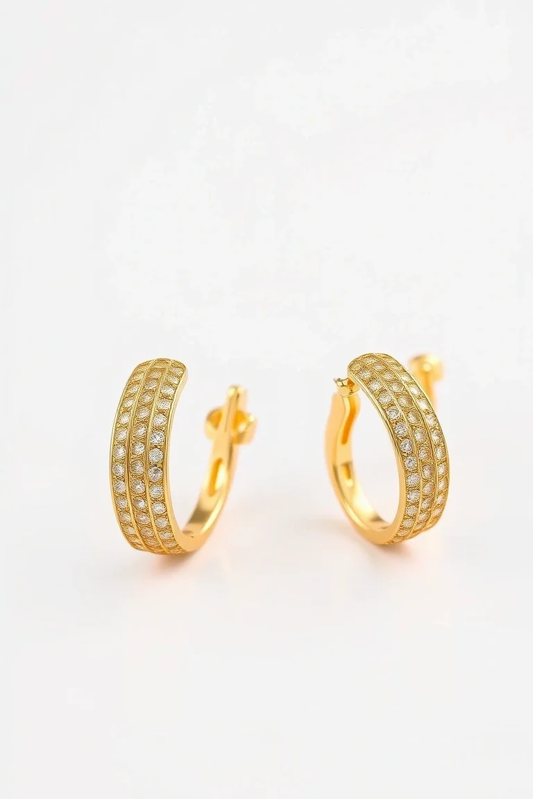14K Gold Hinged Earrings