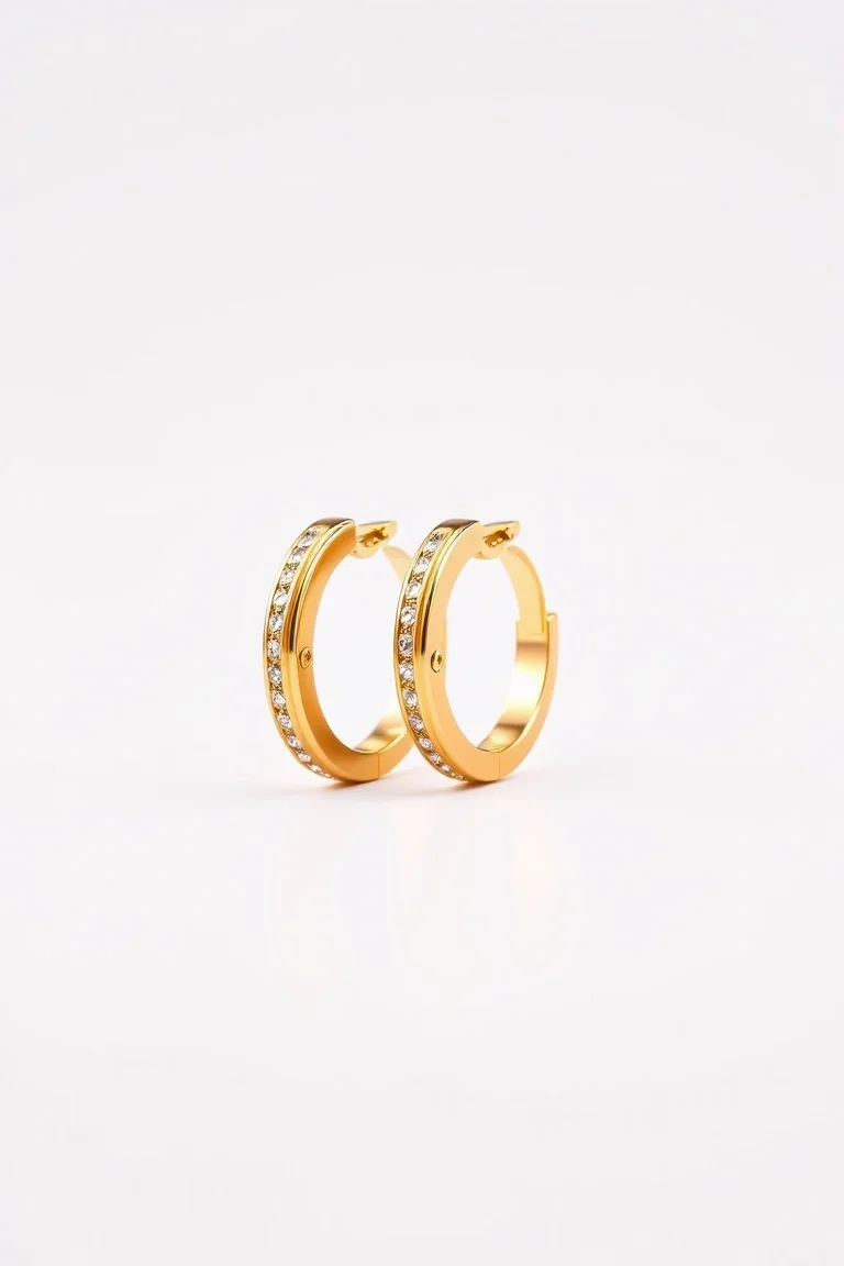 14K Gold Hinged Earrings