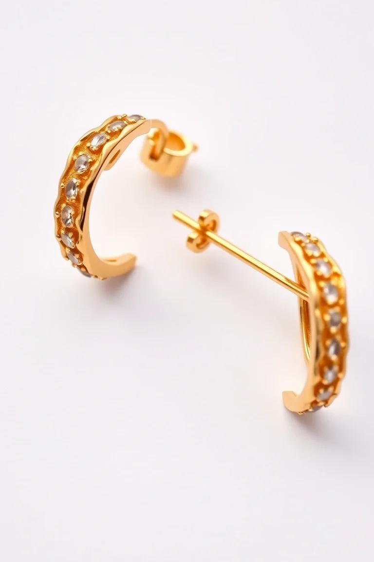 14K Gold Hinged Earrings