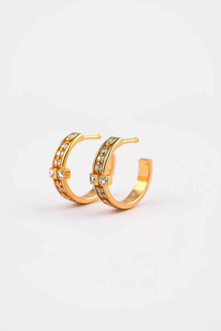 14K Gold Hinged Earrings