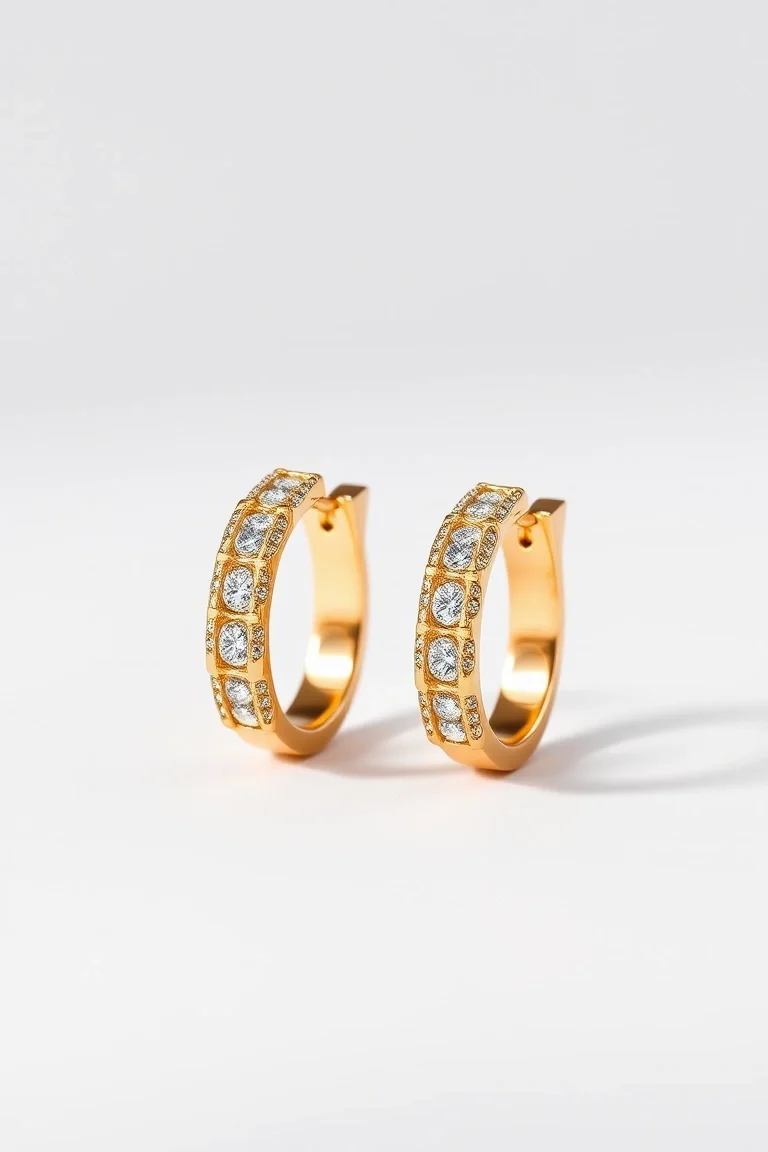 14K Gold Hinged Earrings