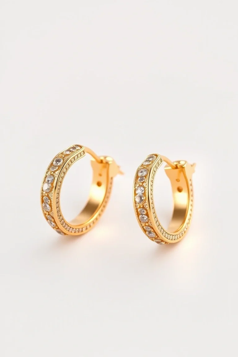 14K Gold Hinged Earrings