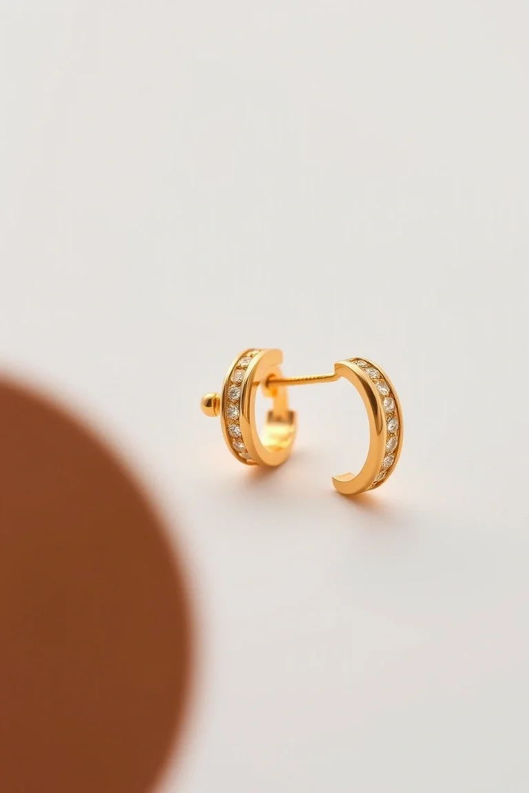 14K Gold Hinged Earrings
